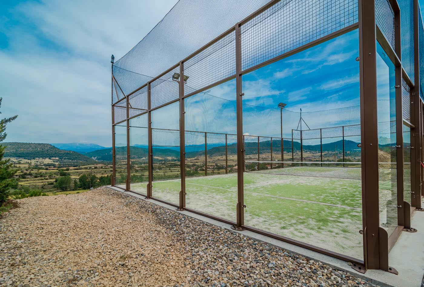 Hire a paddle court 2 minutes walk from villa 